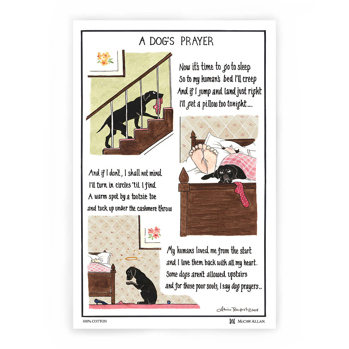 A Dog's Prayer Tea Towel