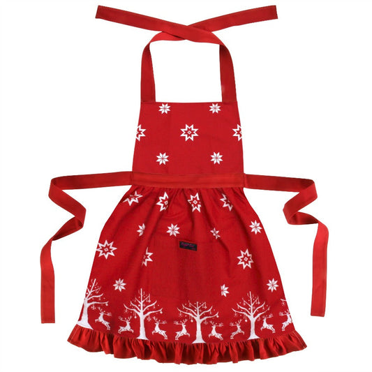 Betty Vintage Apron - Xmas red