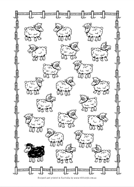 Black Sheep 100% Linen Tea Towel