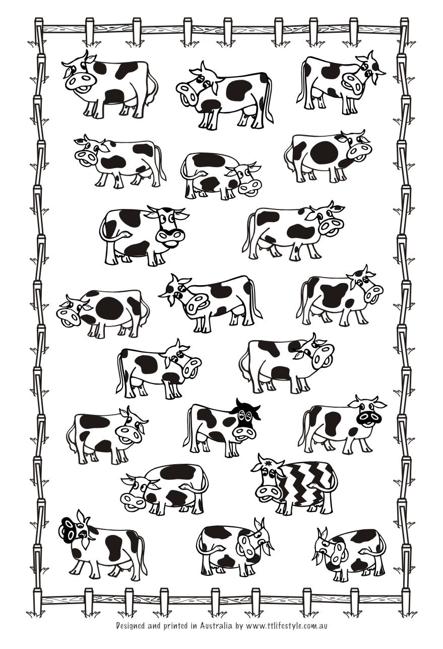 Cow Paddock 100% Linen Tea Towel