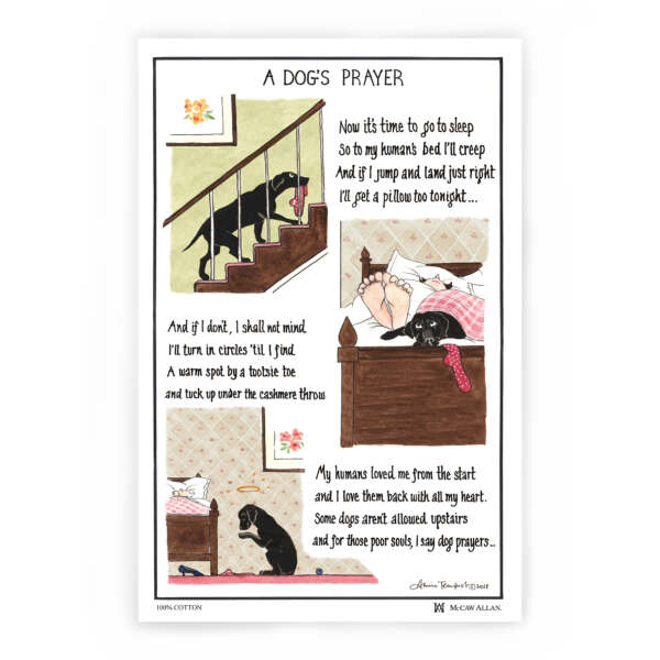 A Dog's Prayer Tea Towel